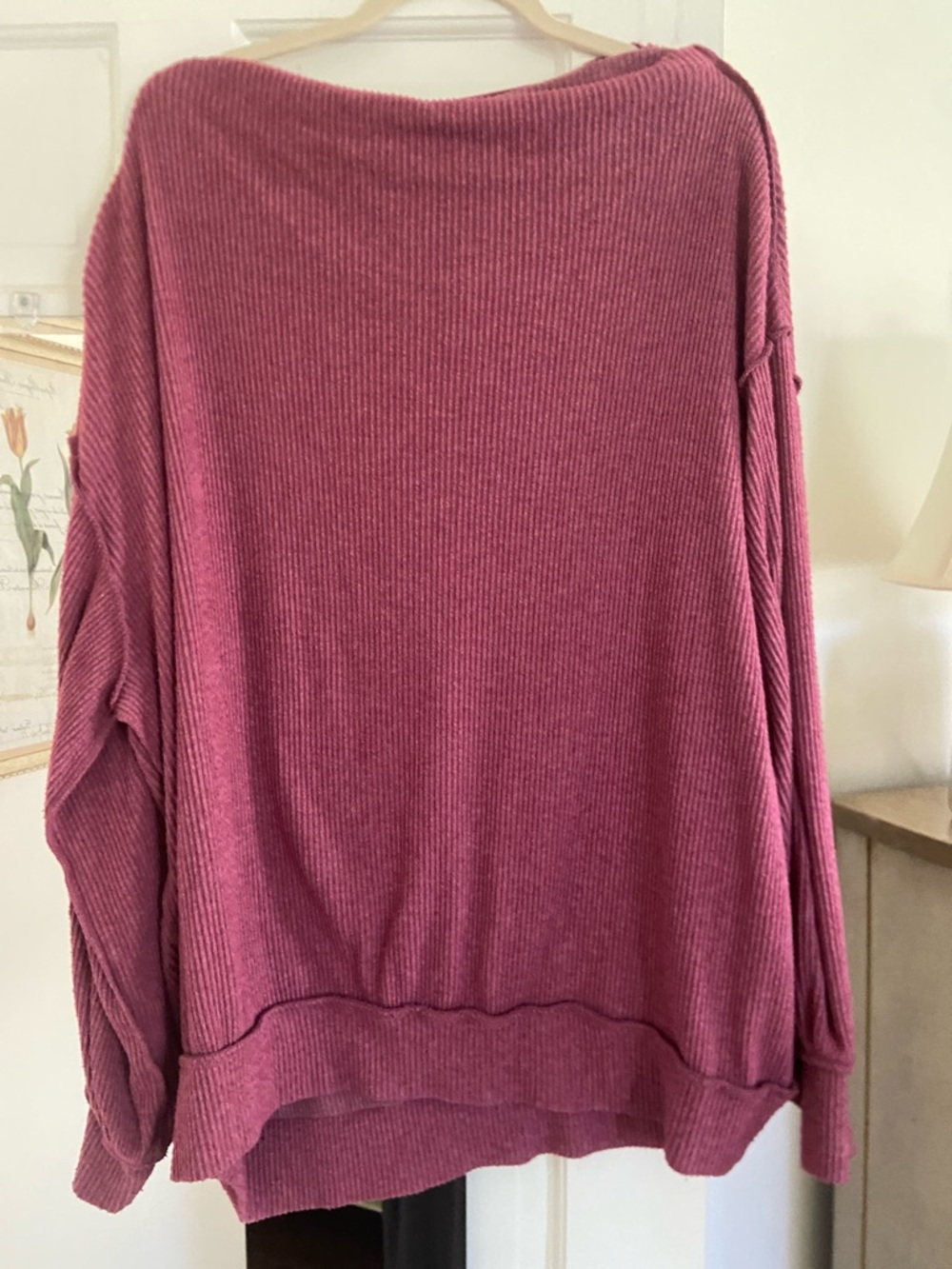 Free people Cozy Ribbed Oversized top - Dusty Rose